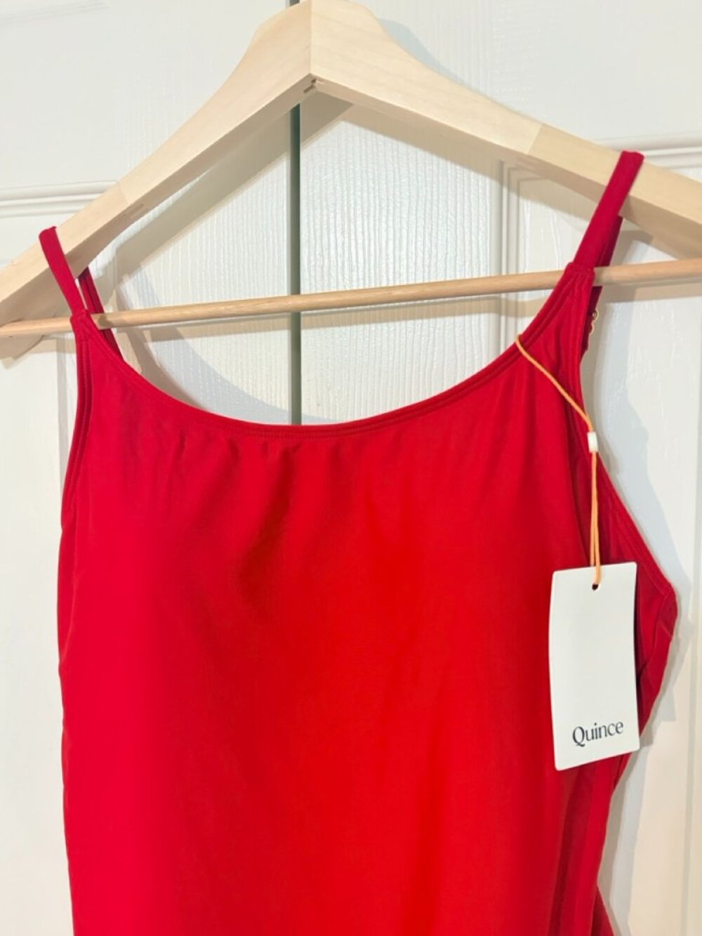 NWT Quince Women's Red Italian Cami One Piece Swimsuit Large - Picture 4 of 8